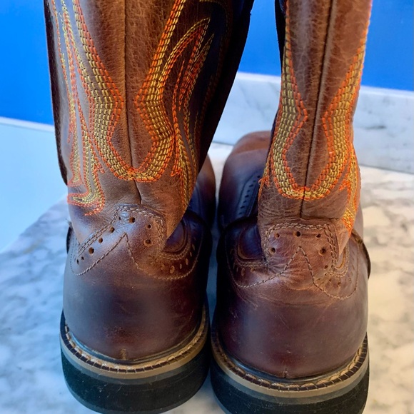 Herman Survivors Men's Brown Leather Western Boots Cowboy Size 13 - Picture 5 of 11